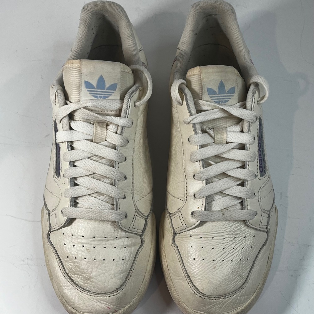 Adidas Continental 80 Vintage Cream Leather Low Top Sneakers Womens